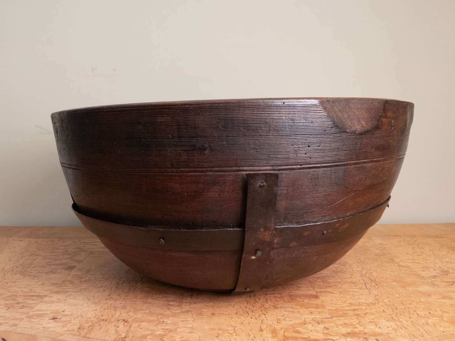 A 19th Century HUGE Iron Strap bowl