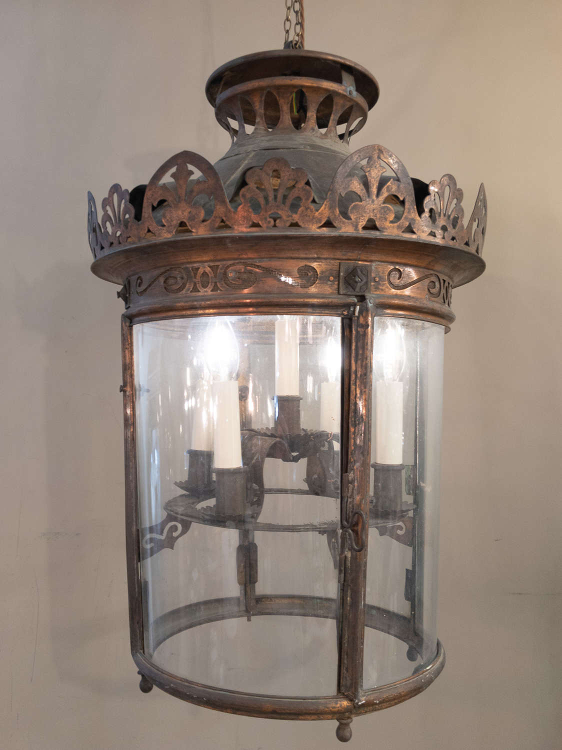C1900 A Large French Copper Lantern