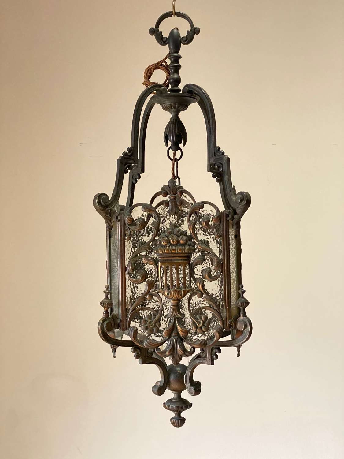 Circa 1910 An Elegant  French Bronze Lantern