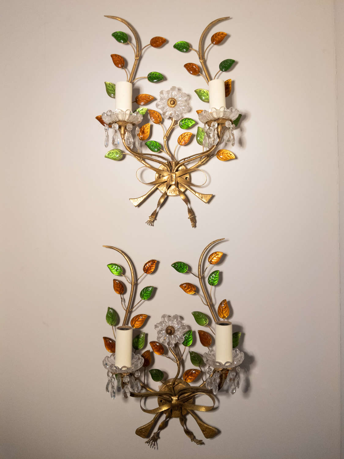 C1960 A Pair of French Glass Sconces
