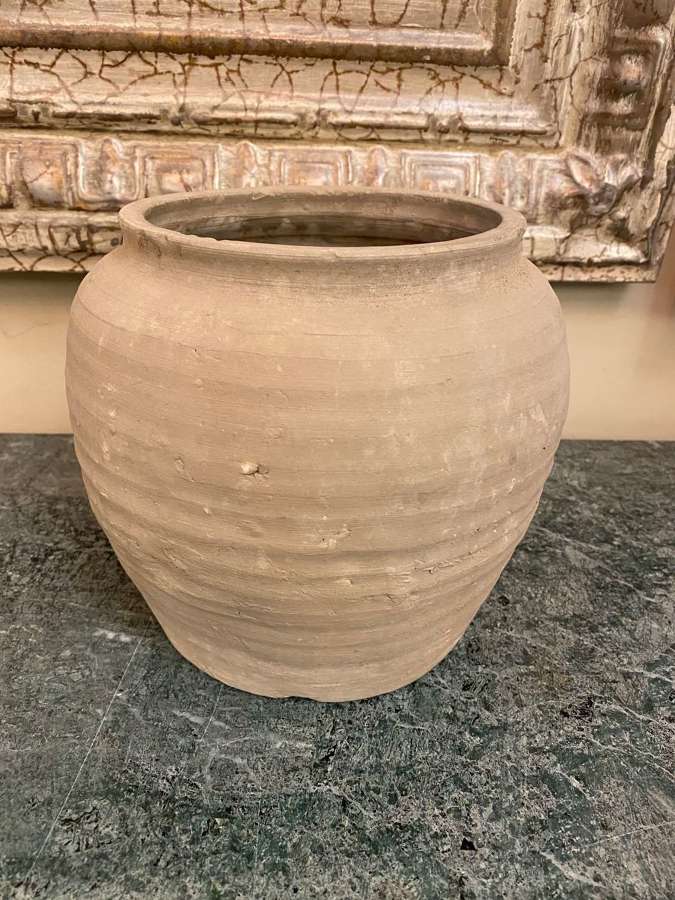 C1860 A Chinese Grey Clay Pot