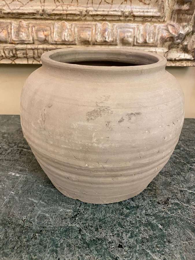C1860 A Chinese Grey Clay Pot