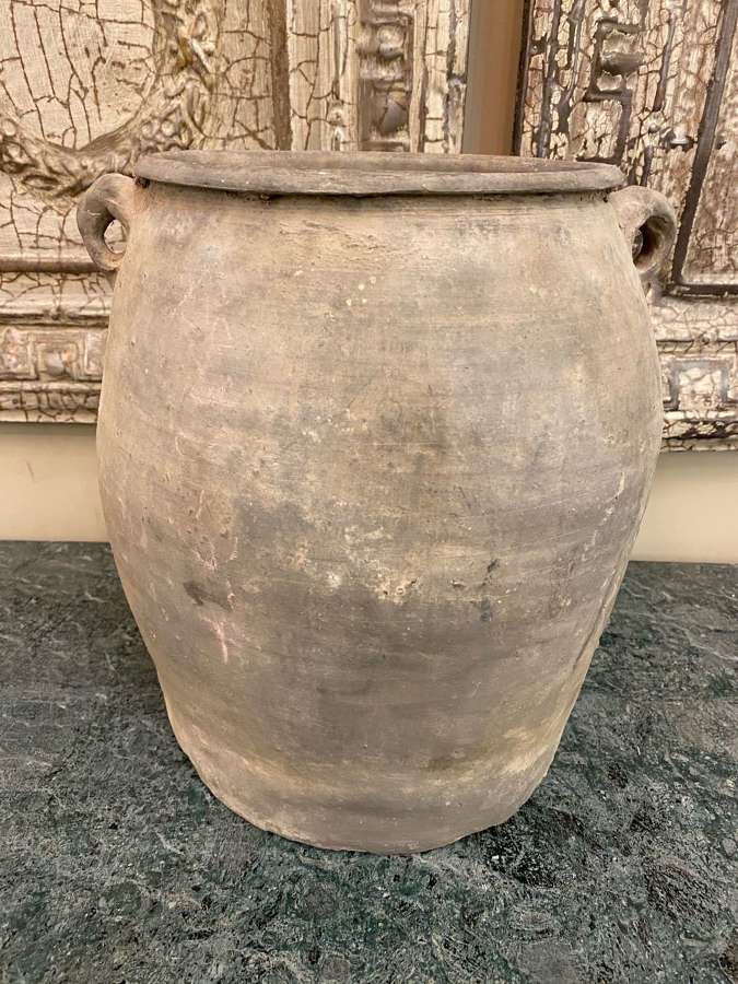 C1860 A Large Chinese Grey Clay Pot.