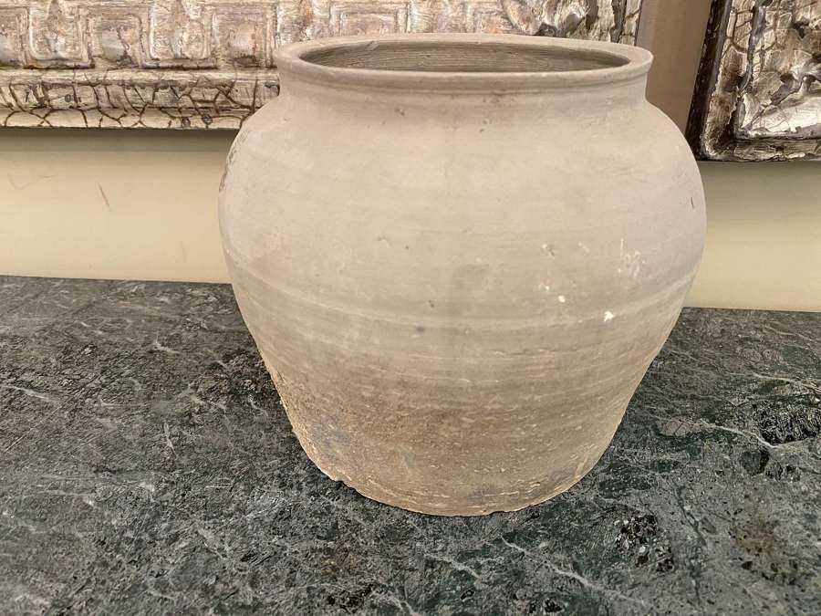 C1860 A Chinese Grey Clay Pot.