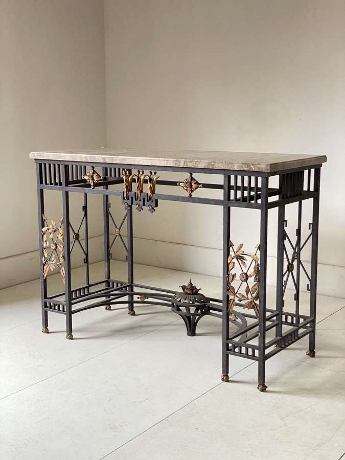 C1890 An Important French Iron & Marble Console