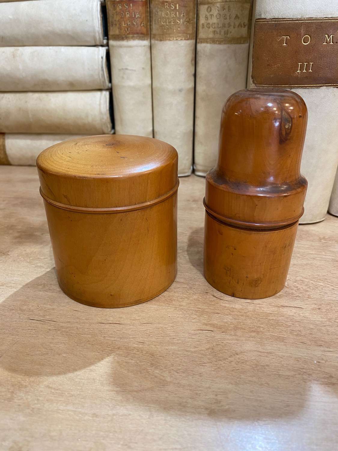 C1880 2 Fruitwood Boxes - Sold Separately