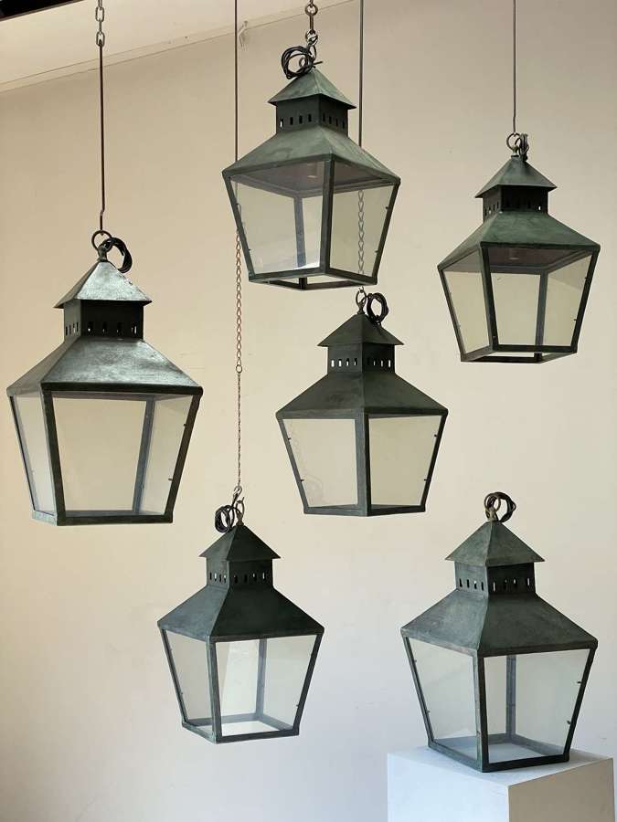 C1900 Painted Tole French Lanterns - Sold Separately