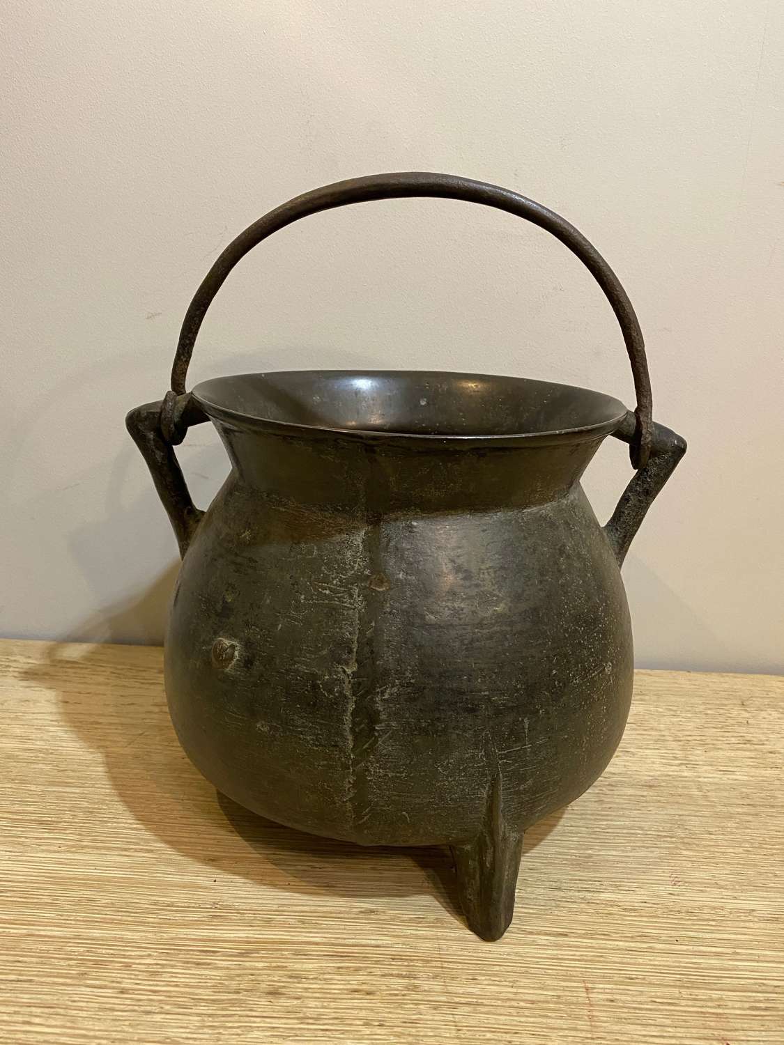 A Mid to Late 17th English Century Bronze Cauldron