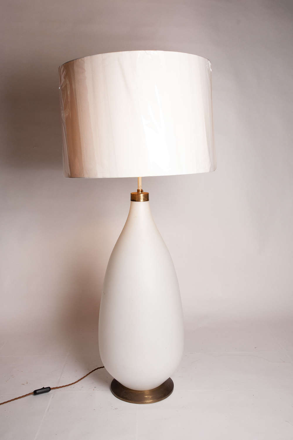 C1950 A Huge Belgium Opaline Glass Table Lamp