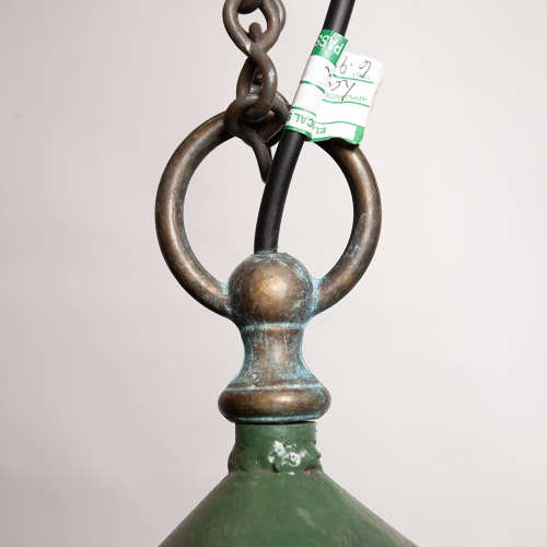 C1900 A French Tole Castle Top Lantern