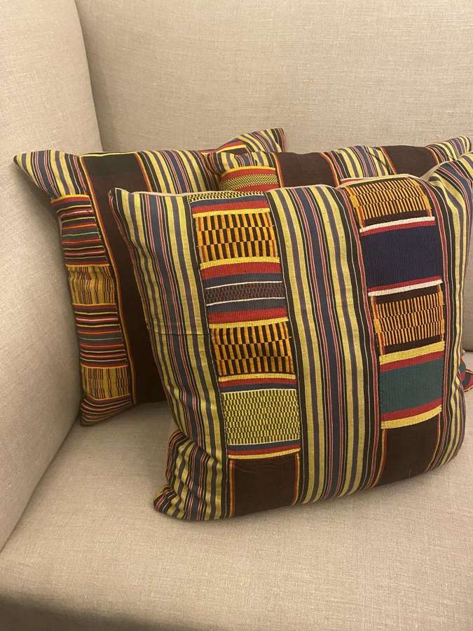 C1950 West African Fabric Custom Cushions