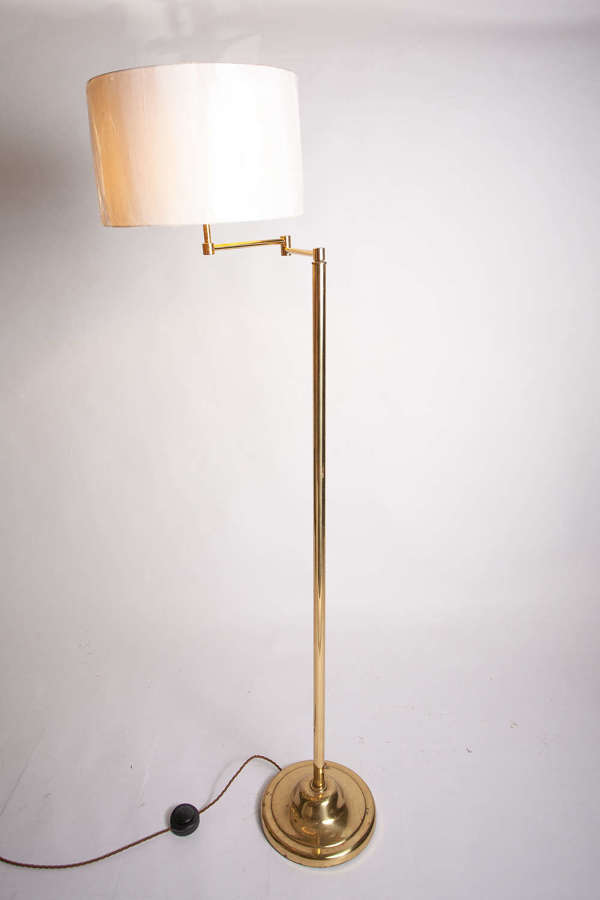 C1950 A French Brass Adjustable Floor Lamp