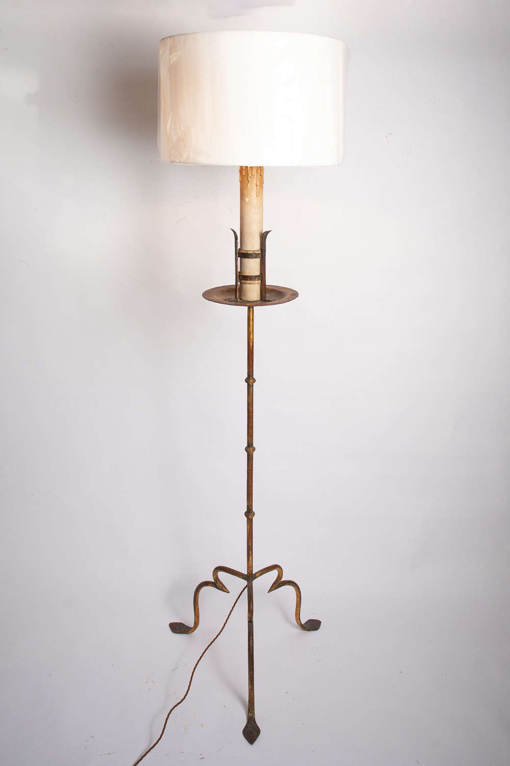 C1950 A Spanish Gilt Iron Floor Lamp