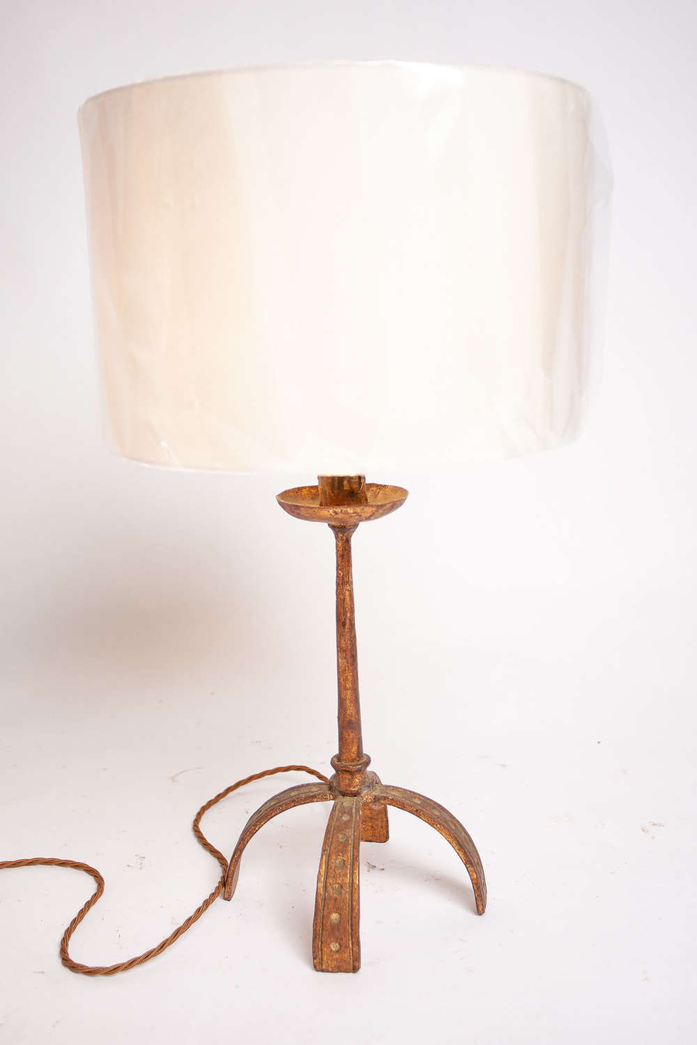 C1950 A Spanish Gilt Iron Table Lamp