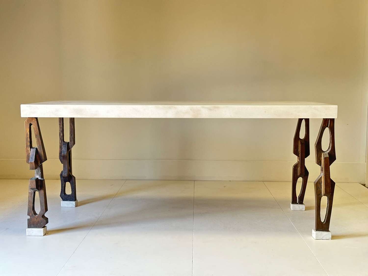 A Remarkable Bronze & Marble Table by Jesus Castello 1991