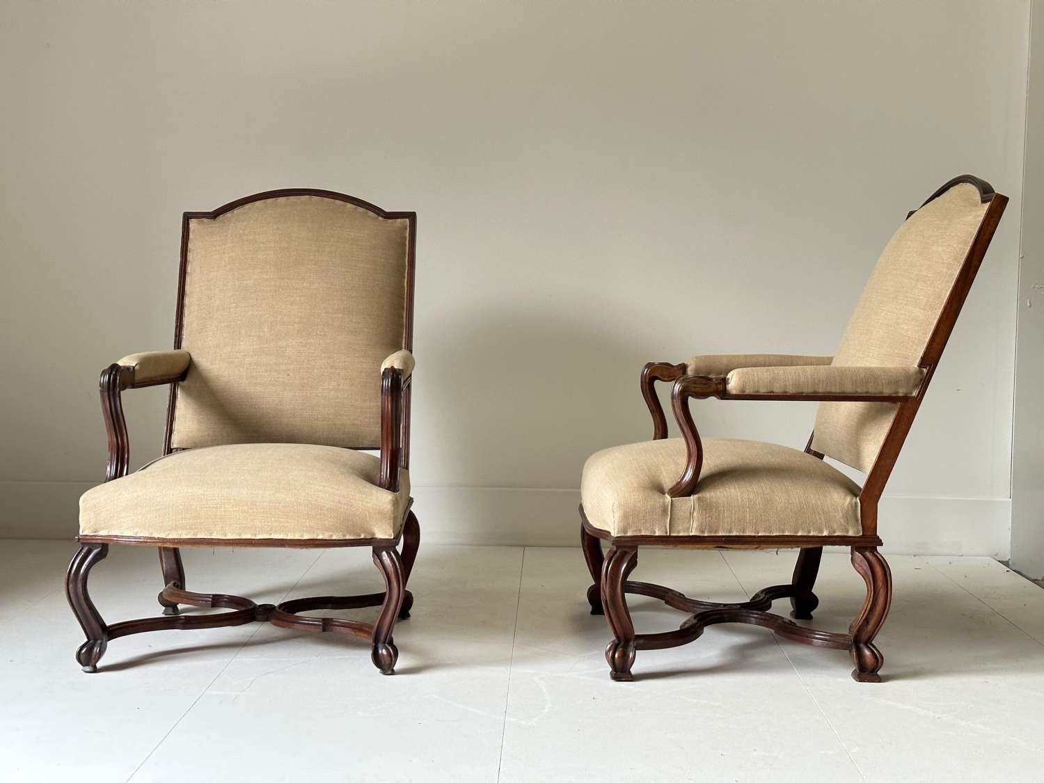 C1870 An Elegant Pair of French Open Armchairs