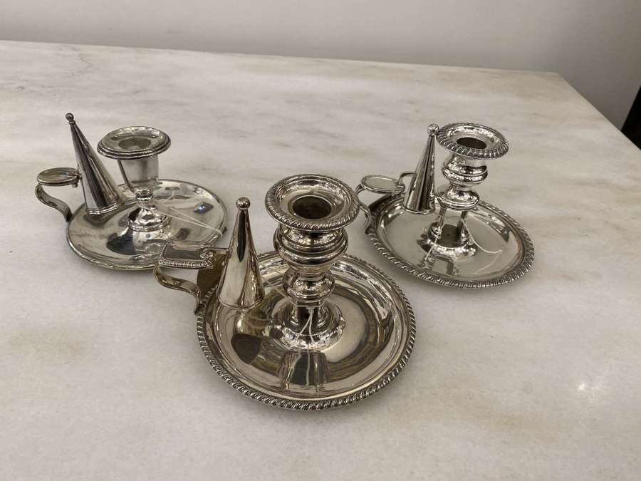 C1930 A Silver Plated Chamber Stick / Candlestick