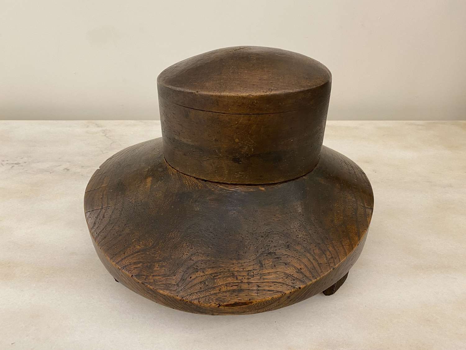 C1870 A Large Wooden Hat Block Mould
