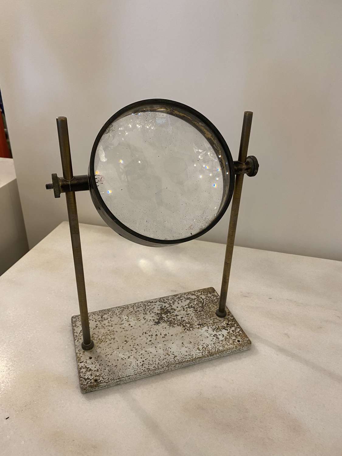 C1890 A English Magnifying Glass on Stand