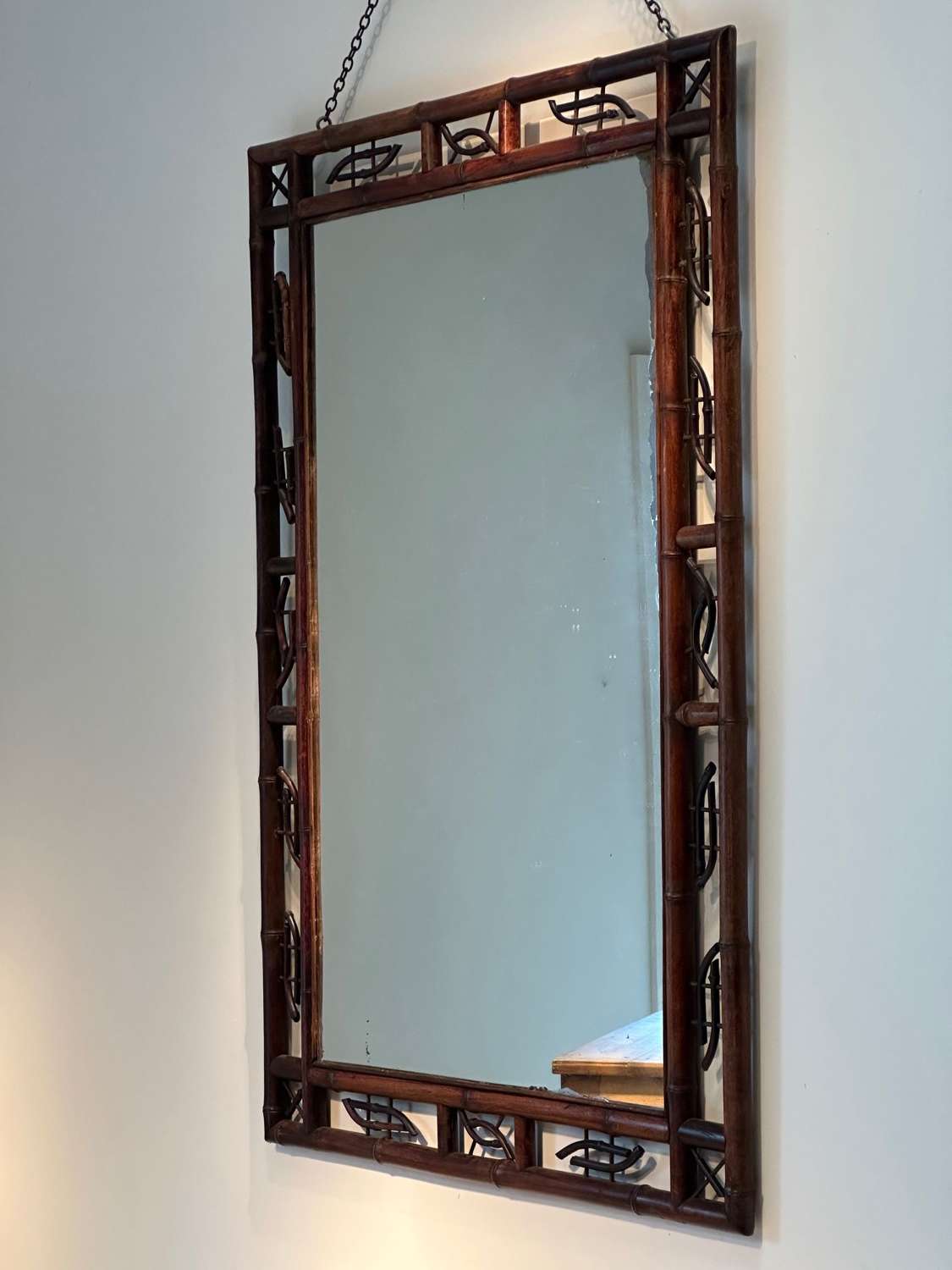 C1870 A Wonderful French Bamboo Mirror