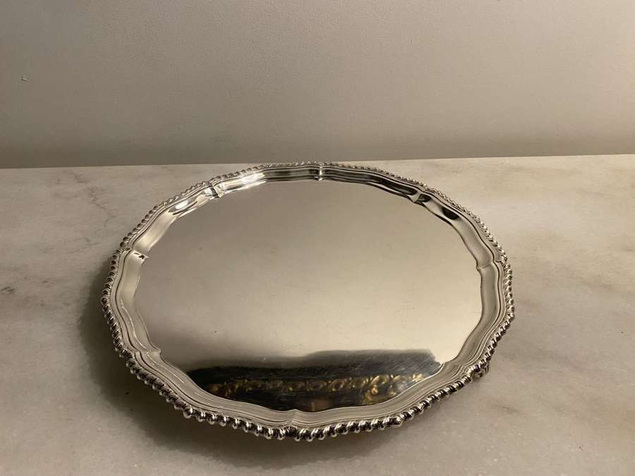 C1950 An Elegant Silver Plate Tray on Ball & Claw Feet