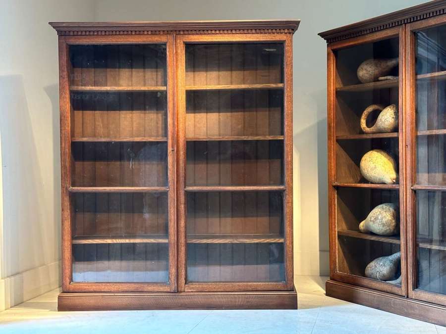 C1870 A Rare Pair Of Scottish Oak Solicitors Bookcases