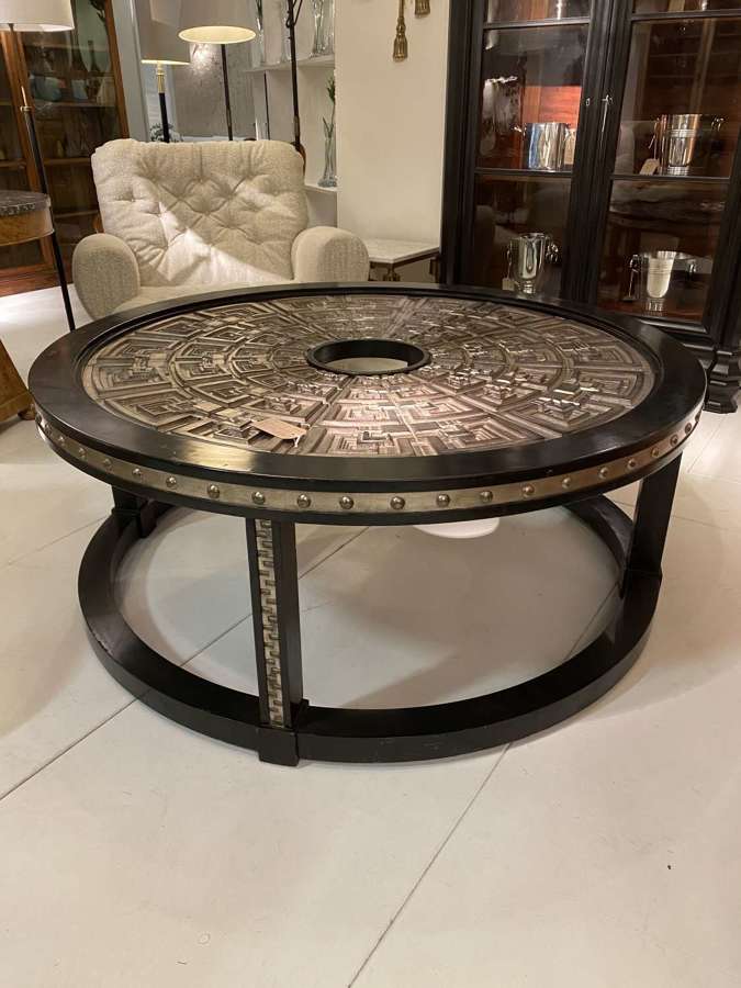 C1960 A Large Spanish Brutalist Circular Coffee Table