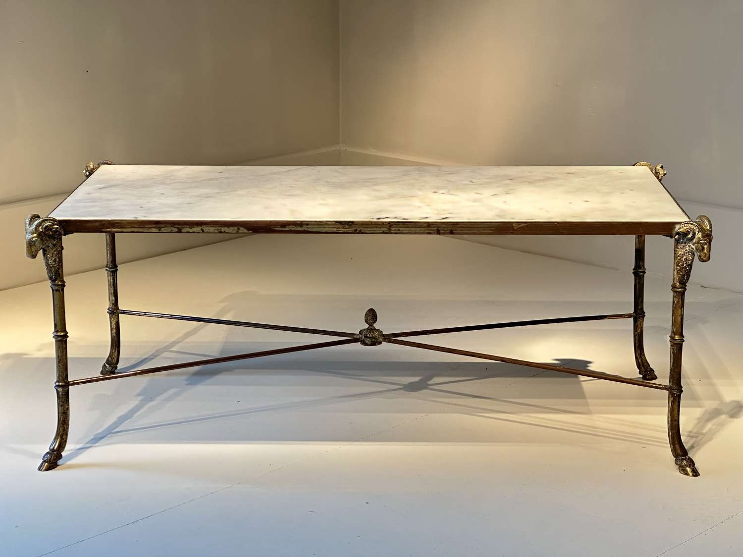 C1950 A French Bronze & Marble Table by Maison Jansen