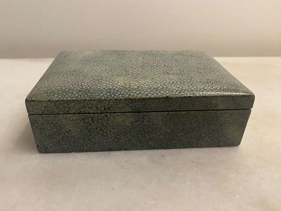 C1930 A English Green Shagreen Box