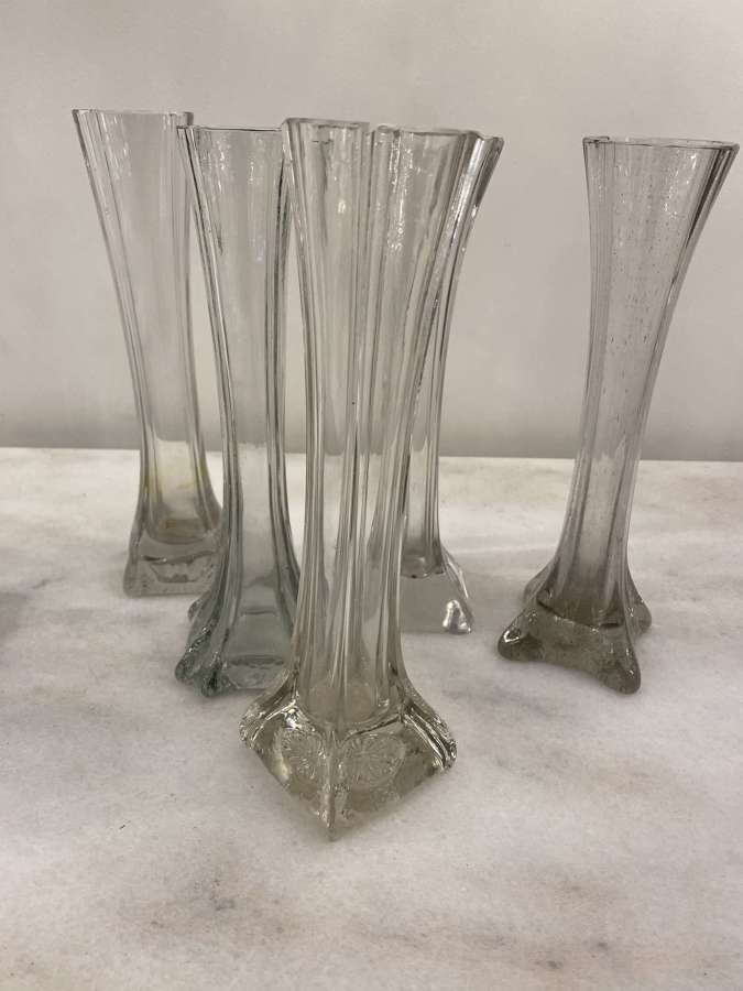 C1900 A Selection of French Glass Lily Vases