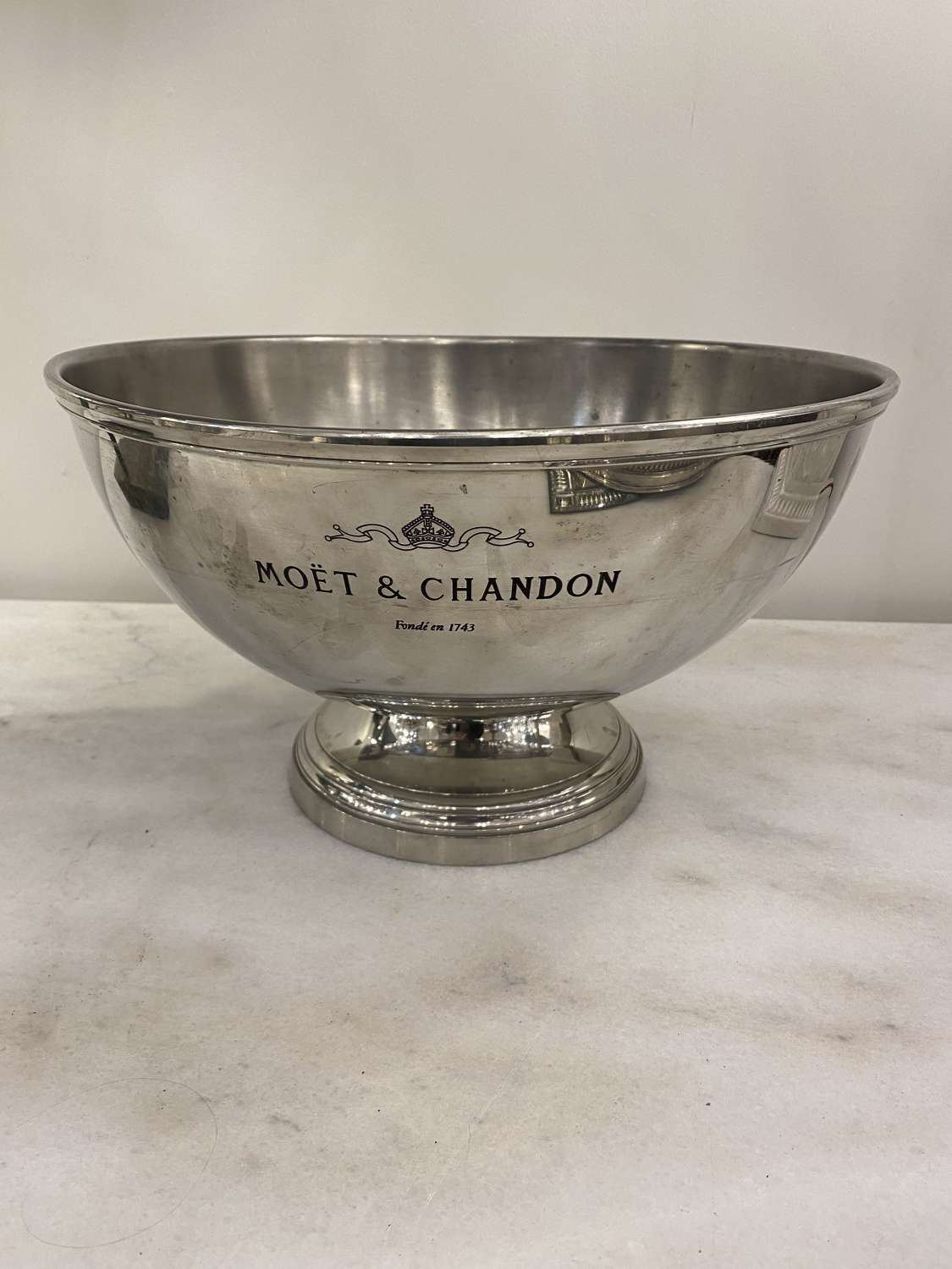 C1950 A Huge French Silver Plated Champagne Bowl - Moet!