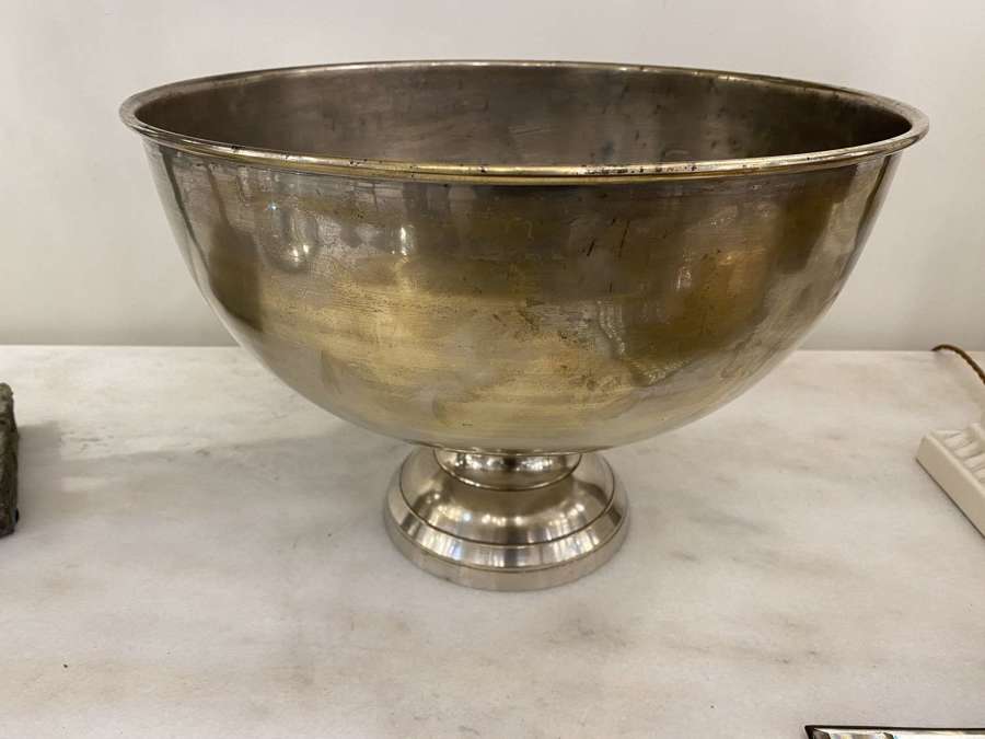 C1930 A Huge French Silver Plate Champagne Bowl