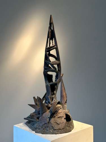 C1970 A Large Abstract Bronze Sculpture by Jean-Claude Bonillo