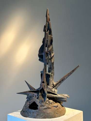 C1970 A Large Abstract Bronze Sculpture by Jean-Claude Bonillo
