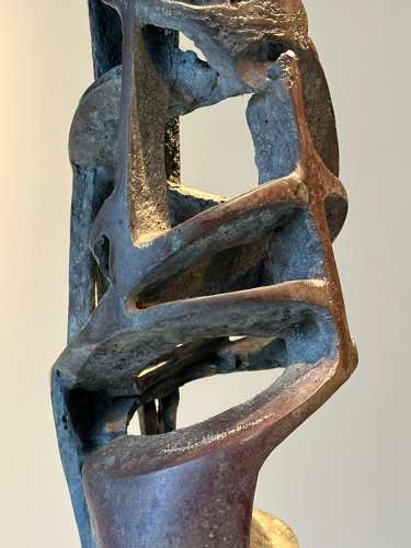 C1970 A Large Abstract Bronze Sculpture by Jean-Claude Bonillo