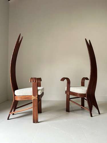 C1970 A Wonderful Set of 6 American Cane Dining Chairs