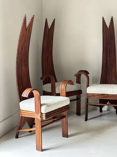 C1970 A Wonderful Set of 6 American Cane Dining Chairs