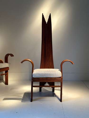 C1970 A Wonderful Set of 6 American Cane Dining Chairs