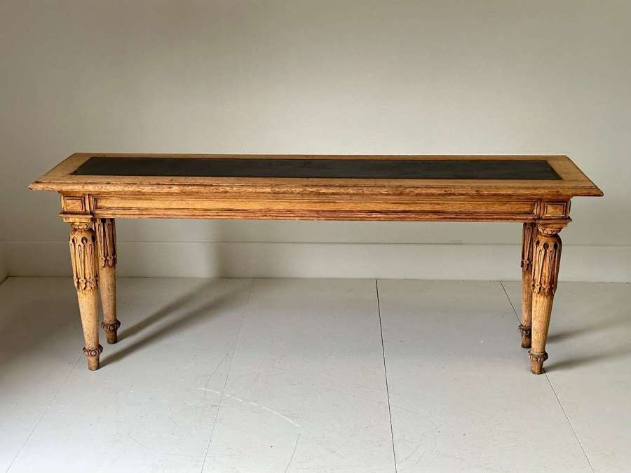 C1850 An English Oak Leather Inlaid Console Table