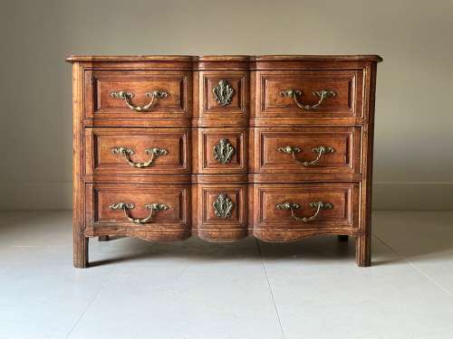 C1770 A Beautiful French Cherry Wood 3 Drawer Commode