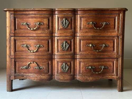 C1770 A Beautiful French Cherry Wood 3 Drawer Commode