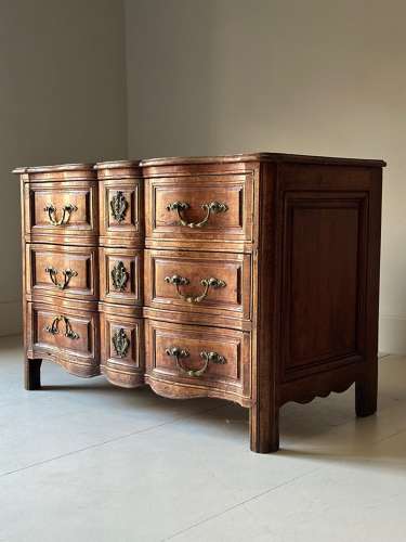 C1770 A Beautiful French Cherry Wood 3 Drawer Commode