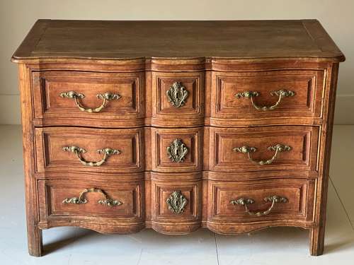 C1770 A Beautiful French Cherry Wood 3 Drawer Commode
