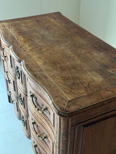 C1770 A Beautiful French Cherry Wood 3 Drawer Commode
