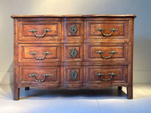 C1770 A Beautiful French Cherry Wood 3 Drawer Commode