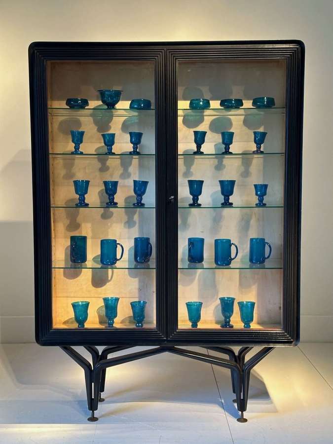 C1970 A Collection of Italian Blue Venetian Art Glass