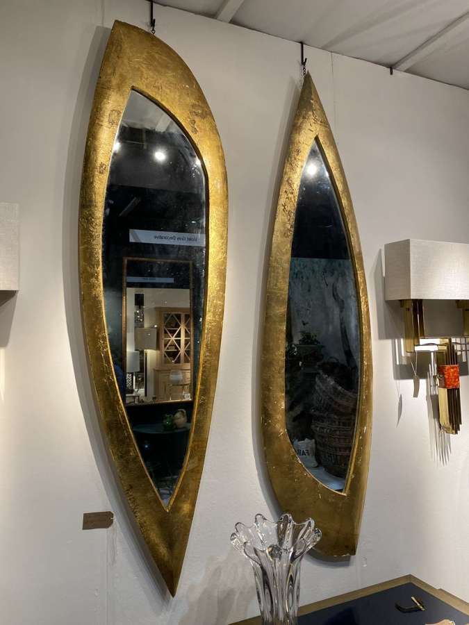 C1960 An Exceptional Pair of French Gilt Wood Mirrors