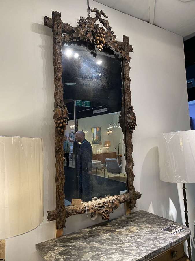 C1870 A French Faux Bois Mirror