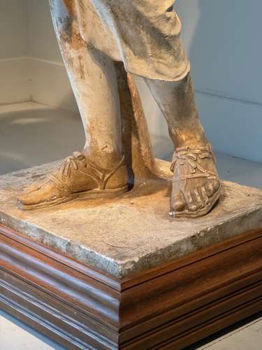 C1870 A Museum Cast of Diana in Plaster with Original Paint