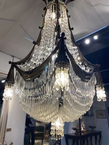 C1890 A Wonderful French Bronze Chandelier